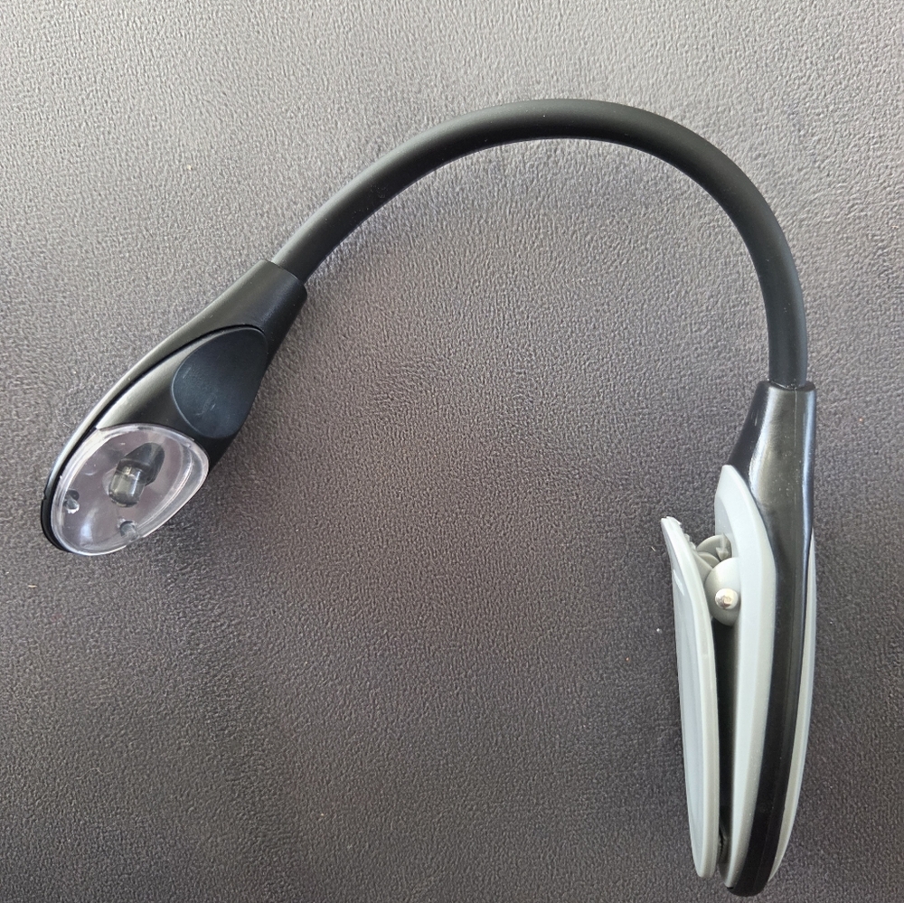 Flexible Black Clip-On LED Book Light